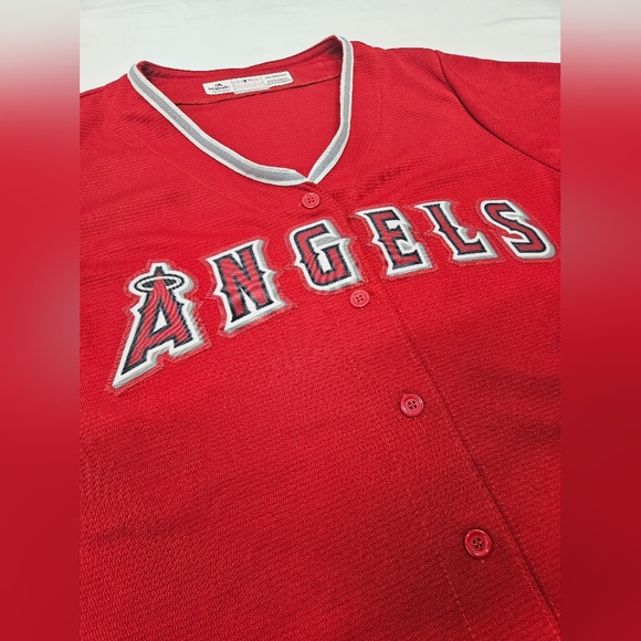 Los Angeles Angels Majestic Red Cool Base Jersey Women's XXL - Picture 3 of 10